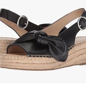 Franco Sarto Espadrille platform slingbacks  - size 9 - black, like new